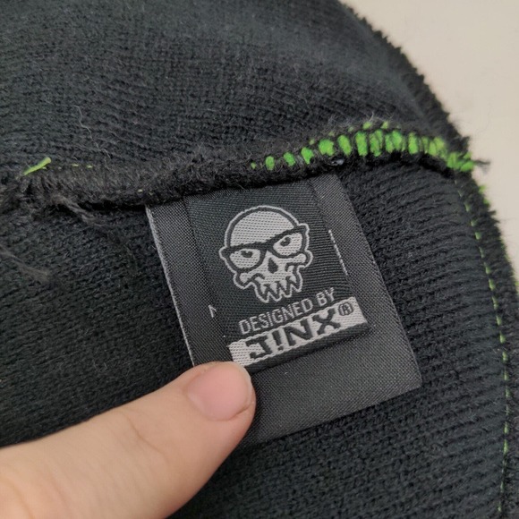 Jinx Boy's Knit Minecraft Beanie Cap Hat Green Creeper 100% Acrylic - Picture 8 of 10